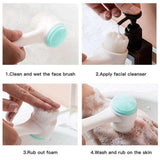3D Silicone Facial Cleansing Brush – Double-Sided Face Scrubber