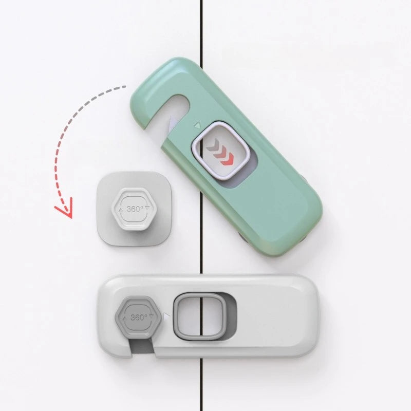 Child Proof Refrigerator Lock – Baby Safety Cabinet & Freezer Door Lock with Strong Adhesive