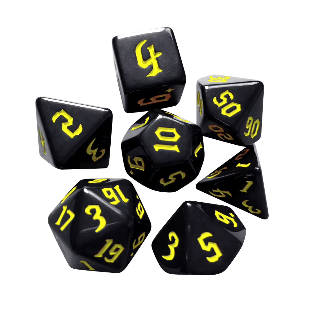 Resin 3D Skeleton Face Gaming Dice Gothic Style 5 Pieces Halloween Skull Dice Scary Novelty Dice Table Decoration for Club Pub