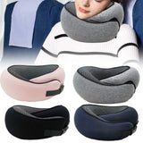 Soft Memory Foam Travel Neck Pillow U Shape Adjustable Support Comfortably Sleeping on Plane Car Office Noon Break