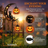 Solar Pumpkin Moon Garden Stake Light