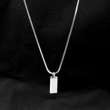 Titanium Steel Small Silver Brick Snake Pendant Gold Brick Snake Bone Chain Unisex Style Exquisite Snake Chain Collarbone Necklace Unique Geometric