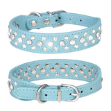 Pet Collars for Small Dogs, Pet Collars, Rhinestone PU Collars for Cats and Dogs, Adjustable to Prevent Pets from Being Lost