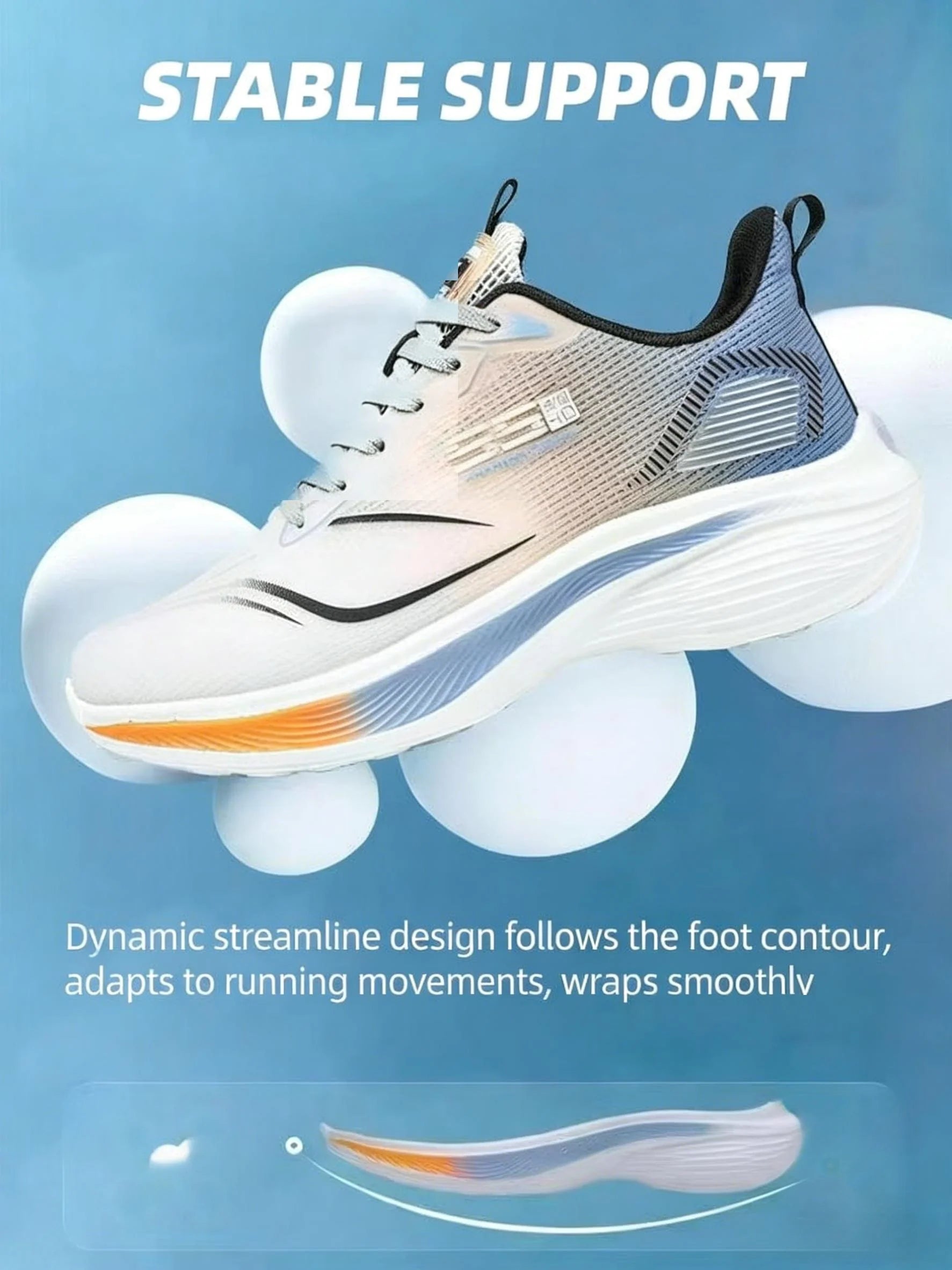 Men'S Breathable Mesh Running Shoes | Stable Support Training Sneakers