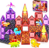 Mini Magnetic Tiles Travel Set STEM Educational Toys for Boys & Girls 3-8
