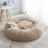 Western Home Calming Donut Cat Bed Small Dog Bed Washable,20" Black