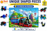 Train Puzzle for Kids, 31-Piece Railroad Jigsaw Puzzle