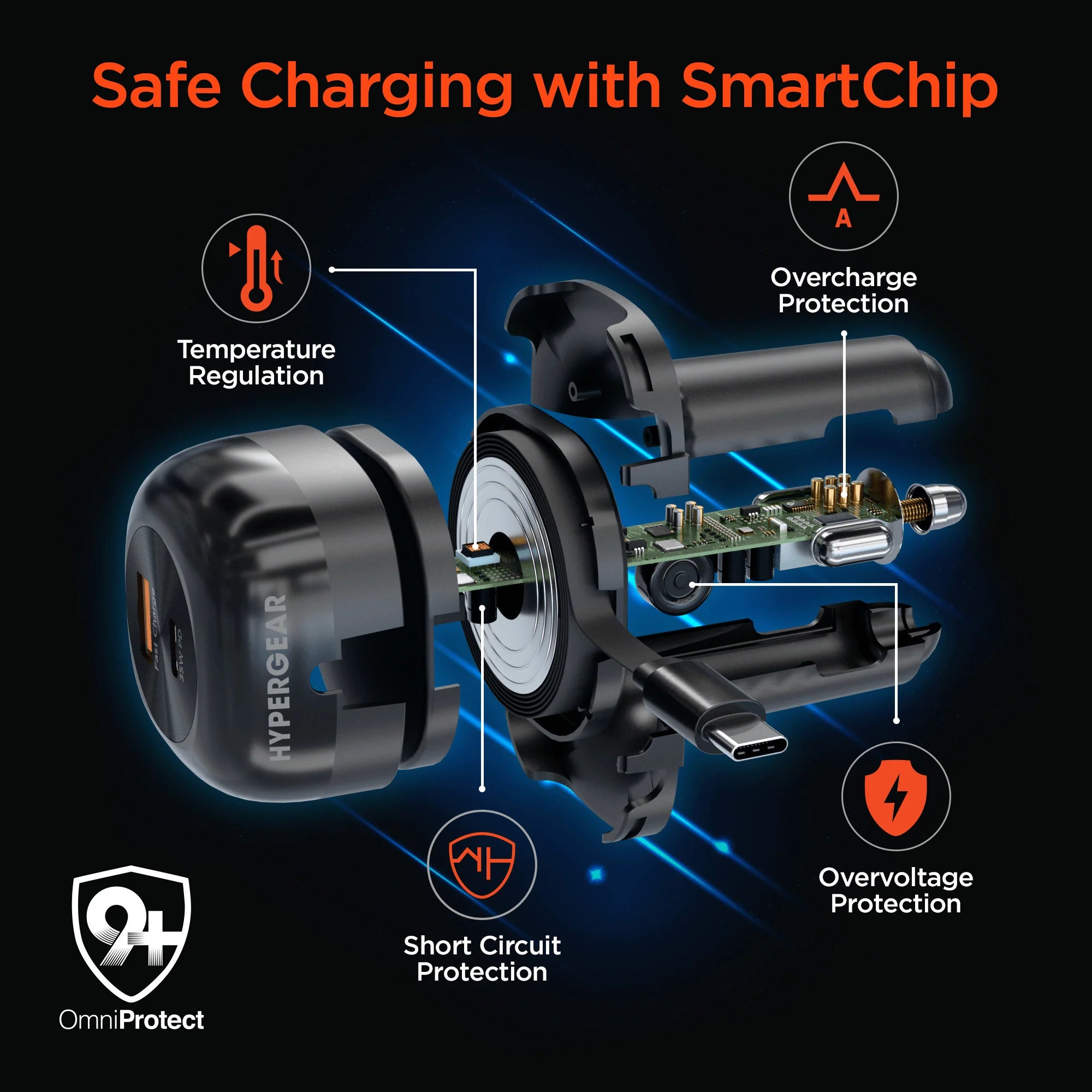 Hypergear Speedboost 60W Retractable Car Charger