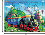 Train Puzzle for Kids, 31-Piece Railroad Jigsaw Puzzle