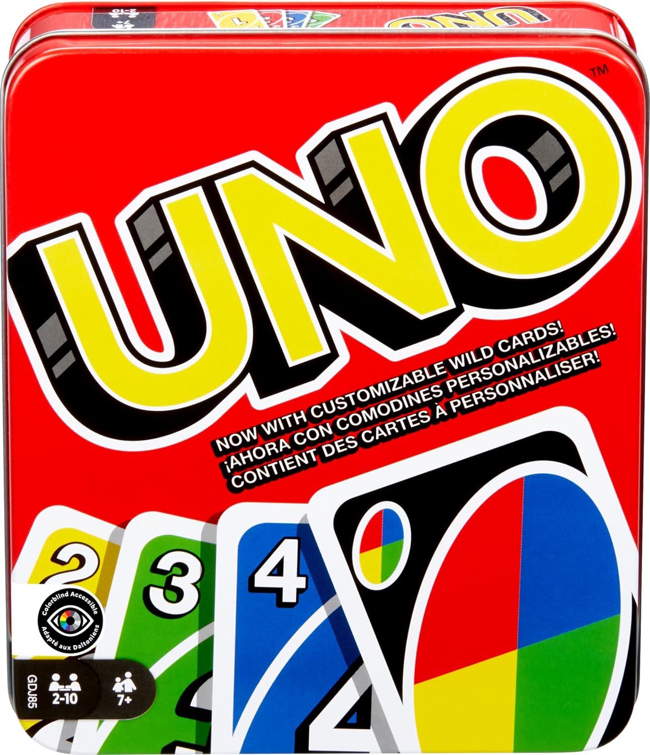 UNO FLIP! Card Game in Storage Tin,Ages 7+, 2-10 Players