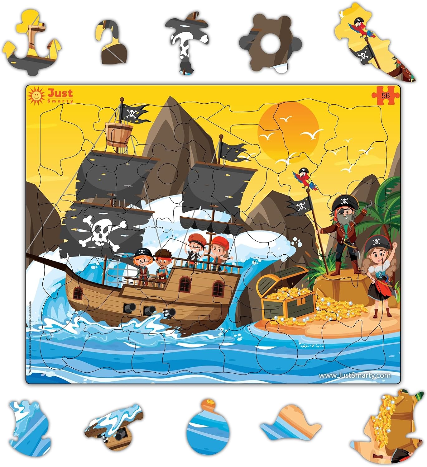 Train Puzzle for Kids, 31-Piece Railroad Jigsaw Puzzle