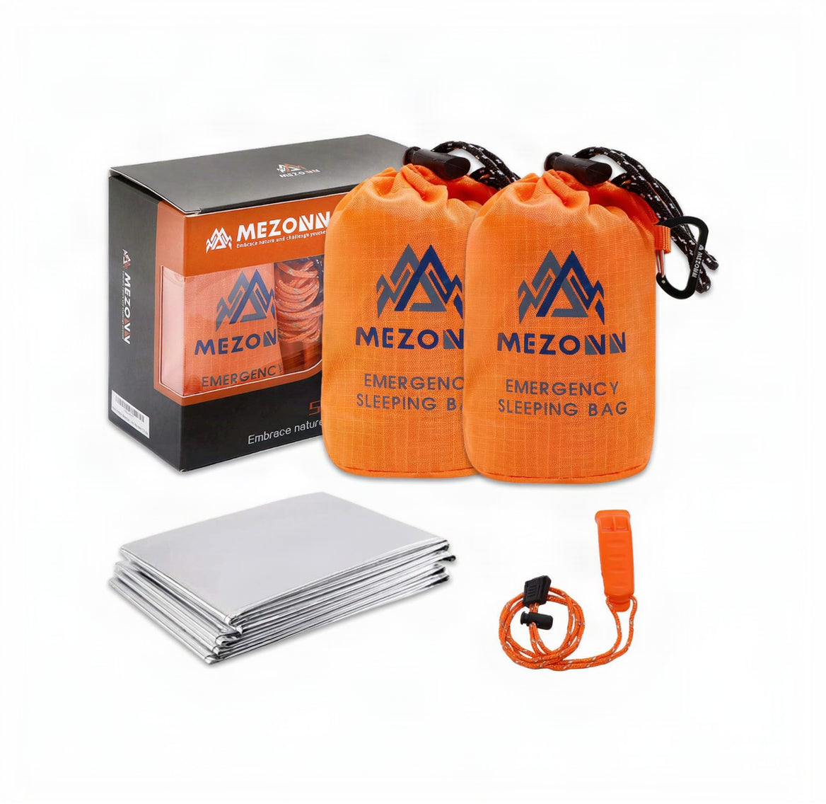 Emergency Sleeping Bag Survival Bivy Sack Use as Emergency Blanket Lightweight Survival Gear for Outdoor Hiking Camping Keep Warm after Earthquakes, Hurricanes and Other Disasters
