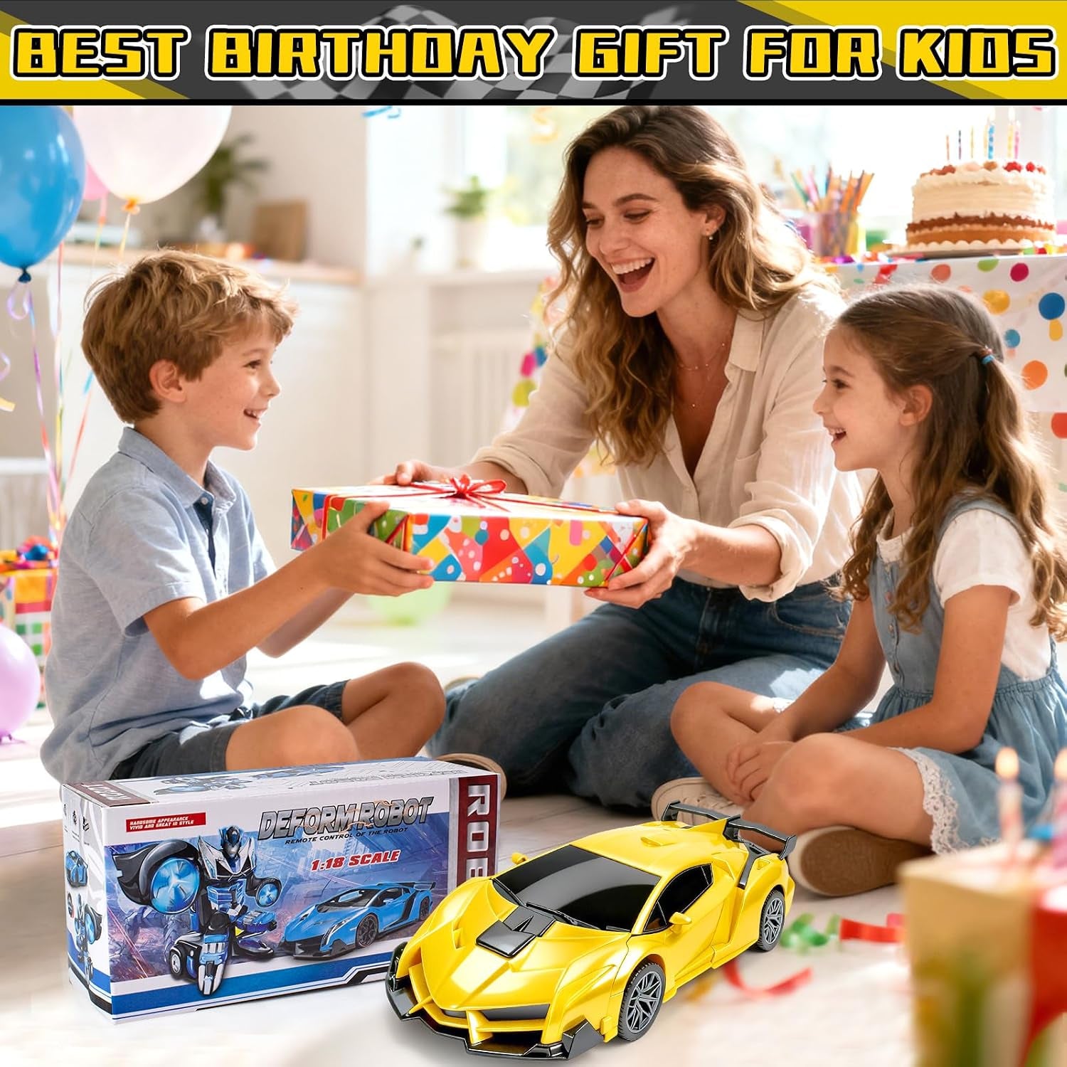 Transform Robot Toy, Remote Control Car for Boys 4-7 8 9 10