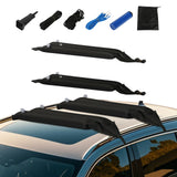 Inflatable Soft Roof Rack Bars, 37.6-Inch Universal Car Roof Rack Pads, 88LBS Loading Luggage Kayak Carrier with 2 Tie-Down Straps & Ropes, Hand Air Pump, Storage Bag for Canoes Surfboards Sups
