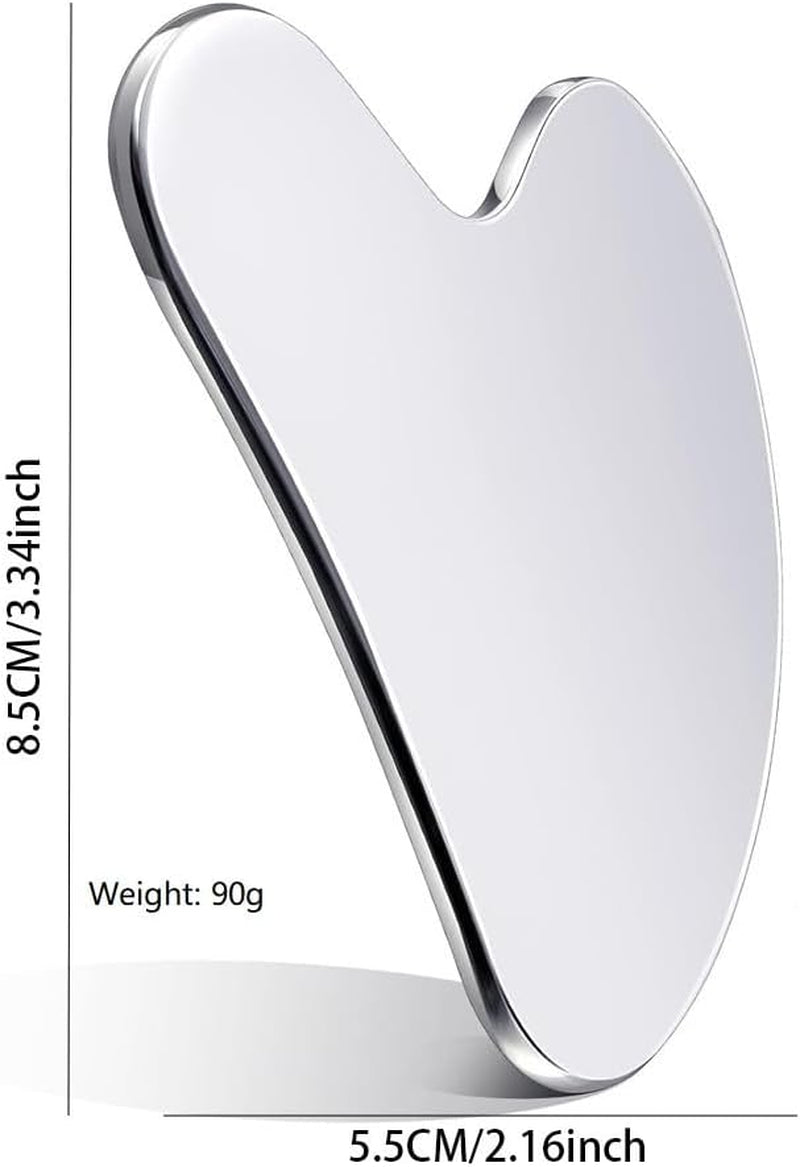 Stainless Steel Gua Sha Tool – Face & Body Massager