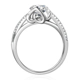 Round CZ Engagement Ring for Women — 925 Sterling Silver, Brilliant Cut Cubic Zirconia