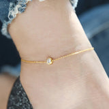 Gold Anklet for Women — 18K Gold Plated, Dainty Beach Ankle Bracelet
