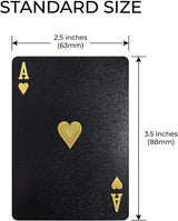 Waterproof Playing Cards, Deck of Cards, Poker Cards (Black)