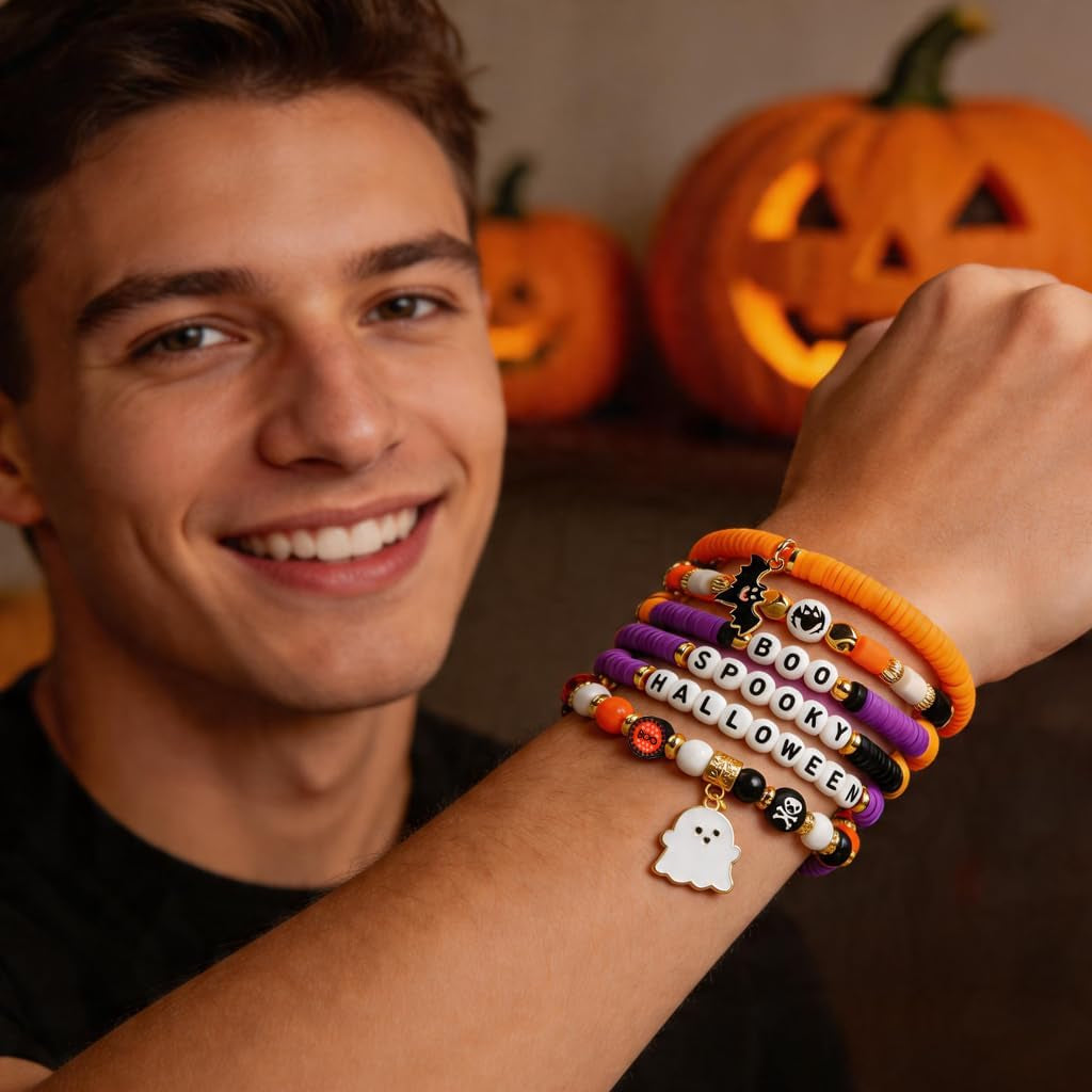 Halloween Party Favors - 6 Pack HALLOWEEN Bracelets