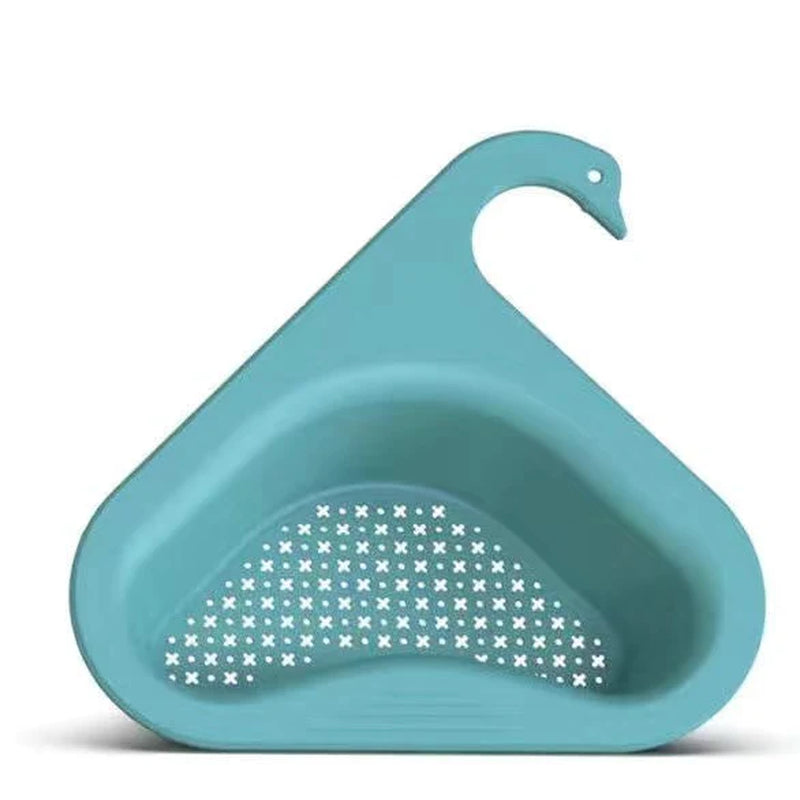 Household Sink Hanging Fruit and Vegetable Filter Water Drain Basket Kitchen Dry and Wet Separation Swan Drain Basket