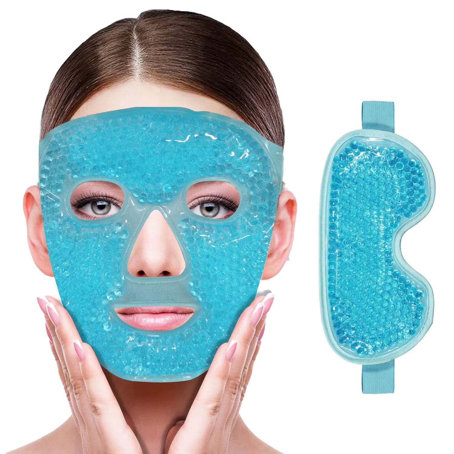 Gel Cooling Face & Eye Mask – Hot & Cold Therapy Pack