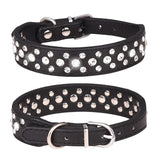 Pet Collars for Small Dogs, Pet Collars, Rhinestone PU Collars for Cats and Dogs, Adjustable to Prevent Pets from Being Lost