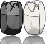 Collapsible Mesh Laundry Hamper – Foldable Pop-Up Basket