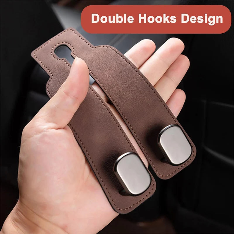 4Pcs Car Seat Back Phone Holder Hook,Car Purse Hook Purse Hook for Car Seats Headrest Car Seat Hooks