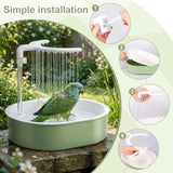 Electric Parakeet Bird Bath Fountain with Shower, USB Automatic Circulating Water