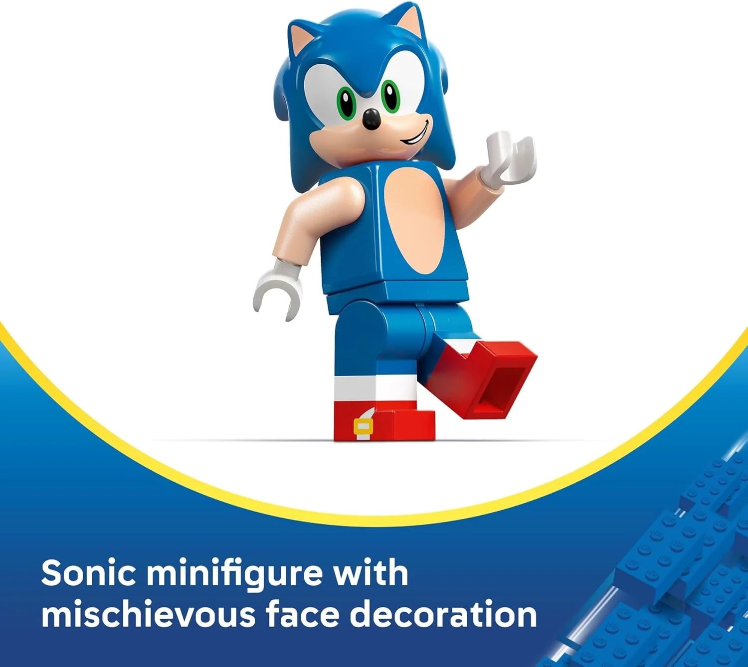 The Hedgehog Sonic: Speedster Lightning Race Car Toy for Boys & Girls - Toy Building Set W/Minifigure for Kids & Gamers, Ages 7+ - Gift Idea for Birthdays - 77117