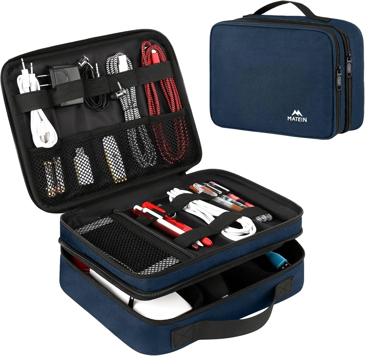 Electronics Organizer Travel Case, Cable Organizer Bag, Black