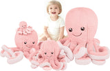 Octopus Plush Toy, Cute Stuffed Animal in 5 Colors 4 Sizes for Gift