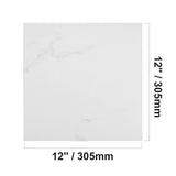 Self Adhesive Vinyl Floor Tiles 12 X 12 Inch, 50 Tiles 1.5Mm Thick Peel & Stick, White Marble Texture DIY Flooring for Kitchen, Dining Room, Bedrooms & Bathrooms, Easy for Home Decor