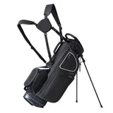 Golf Cart Bag with 14 Way Organizer Divider Top, 35 11 Pockets Premium Cart Bag with Stand, Durable Golf Bags with Handles & Dust Cover & Detachable Dual Strap for Men & Women, Black White