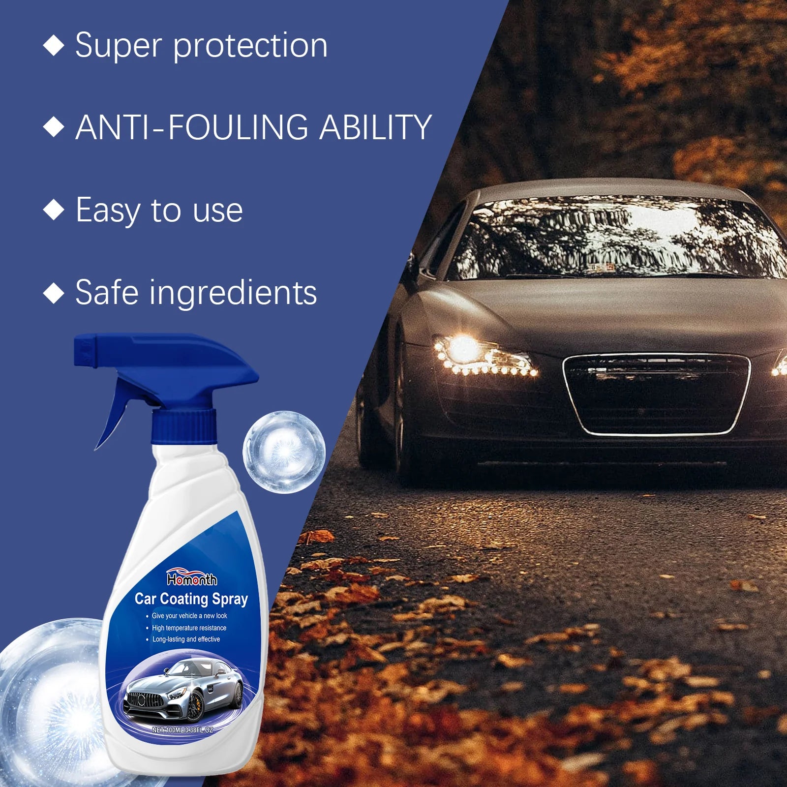 Car Coating Agent, Protect Car Paint, Improve Gloss, Anti-Stain Clean and Refurbished Car Coating Agent