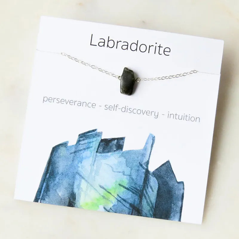 Stone Charm Necklace for Women — Raw Natural Gemstone Pendant