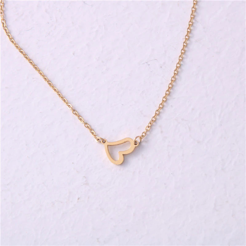 Initial Love Necklace for Women — 18K Gold Plated, Personalized Letter Pendant