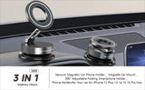 360° Adjustable Rotating Folding Magnetic Phone Holder Vacuum Suction Mag Stand for Car Navigation Gym Kitchen - Universal GPS Streaming Bracket