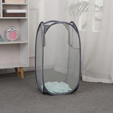 Collapsible Mesh Laundry Hamper – Foldable Pop-Up Basket