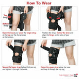 Knee Brace Compression Sleeve Hinged Joint Support Open Patella Stabilizer Wrap