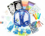 Ultimate Activity Backpack, 10+ Activities, Includes Backpack with 4 Sticker Suncatchers with 4 Suction Cups, 4 Surprise Scratch Arts, 2 Velv-Its Posters, 1 Coloring Roll, 4 Markers, Kid Gifts