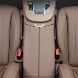 2PCS Car Seat Gap Filler, PU Waterproof Organizer with Storage Grooves, Auto Interior Accessories for Phone & Keys