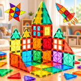 100PCS Magnetic Tiles – STEM Building Blocks for Kids