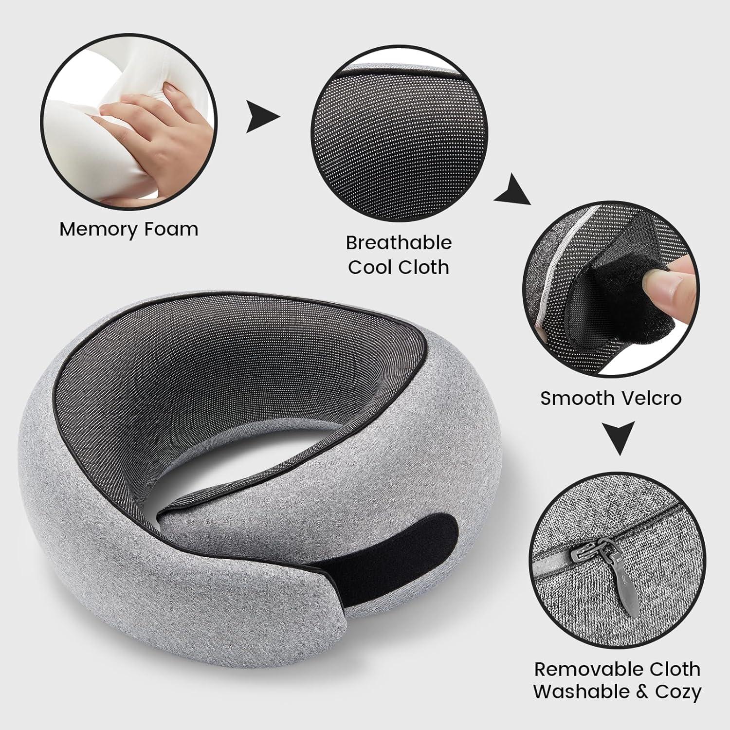 Memory Foam Neck Pillow | Travel Neck Support Pillow