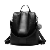Women’s PU Leather Anti-Theft Travel Backpack
