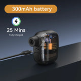 AS100 Mini Portable Bicycle Pump Rechargeable Air Inflator 100PSI Type-C Bike Accessories for Bike Schrader Presta Tires