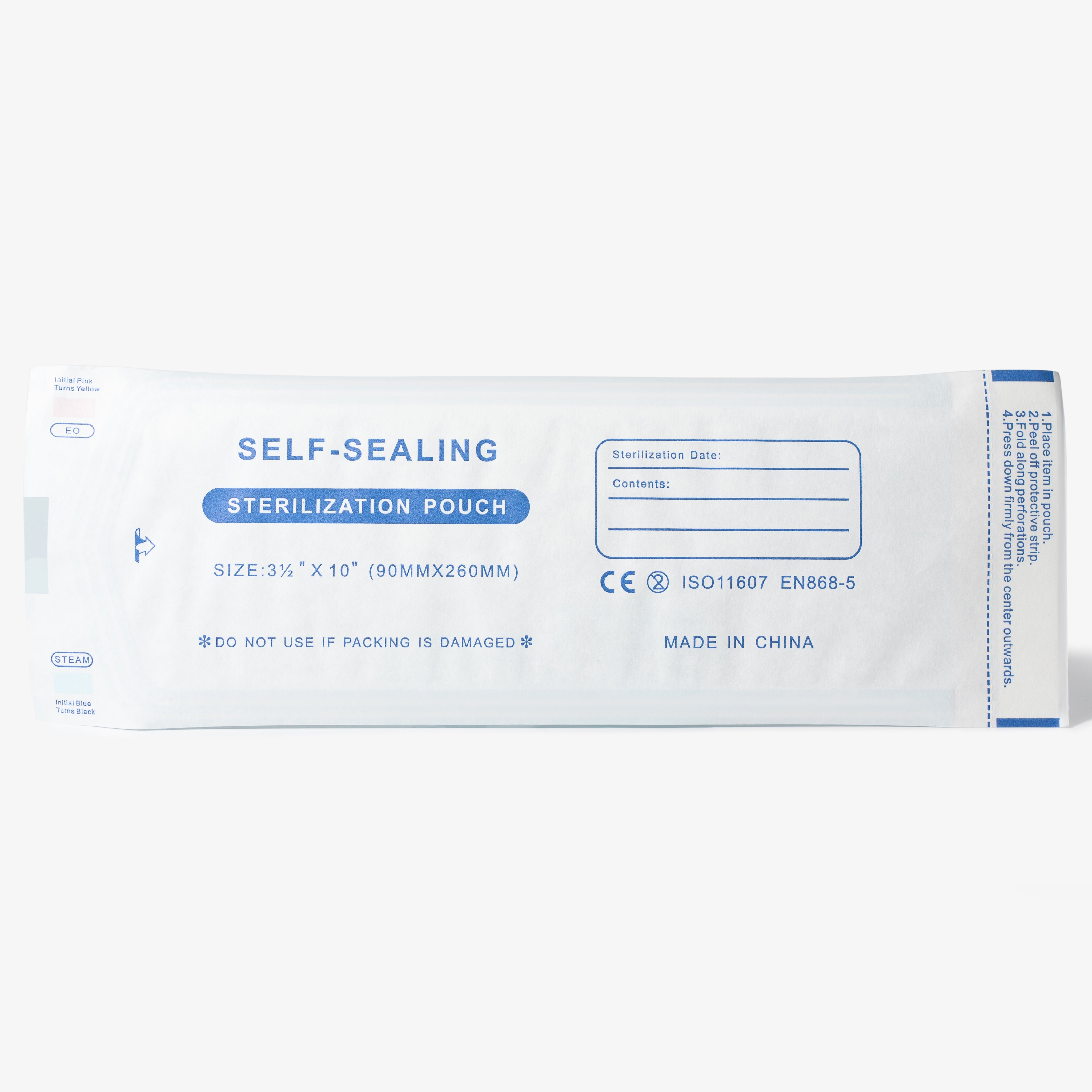 Self-Seal Sterilization Pouch 3.5” X 10” (200 PCS)