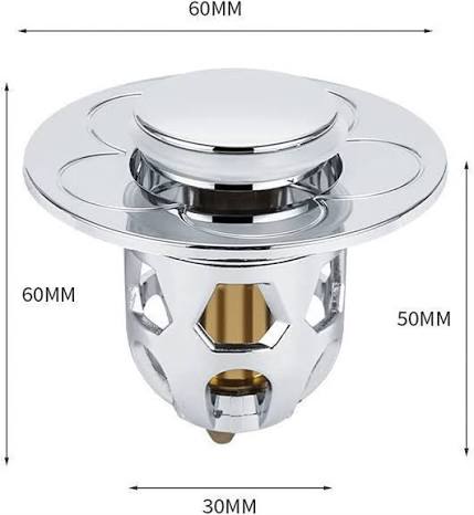 Universal Sink Drain Stopper | Pop-Up Kitchen & Bathroom Drain Plug with Anti-Clog Leak-Proof Drain Filter