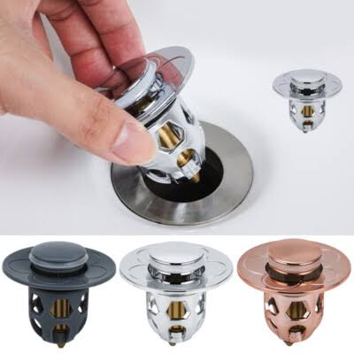 Universal Sink Drain Stopper | Pop-Up Kitchen & Bathroom Drain Plug with Anti-Clog Leak-Proof Drain Filter