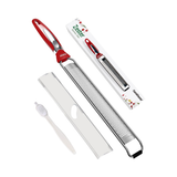Stainless Steel Lemon Zester & Cheese Grater with Cleaning Brush